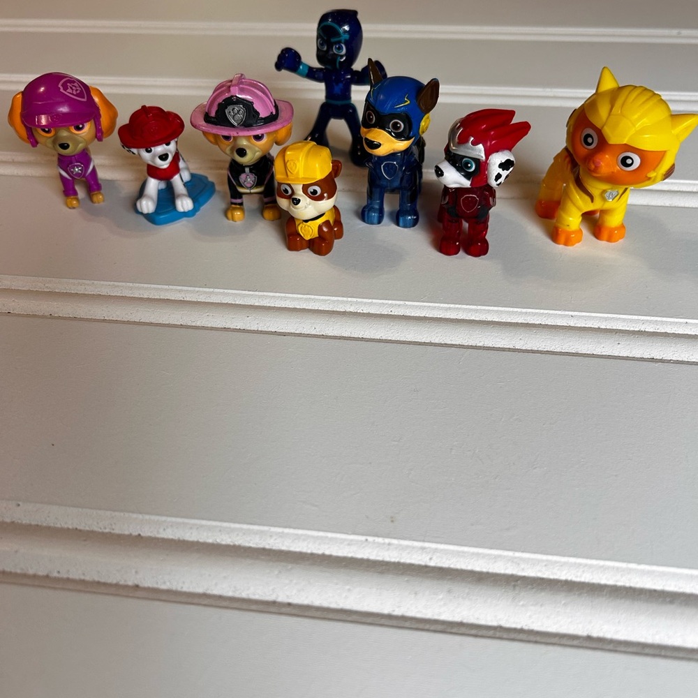 PAW PATROL Toy Lot of 7 Figures Skye Marshall Rubble Chase Plus PJ Mask Kids